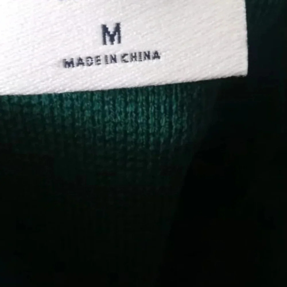 Abercrombie & Fitch Women's emerald green Corset Midi Sweater knit Dress Size M - Picture 9 of 10